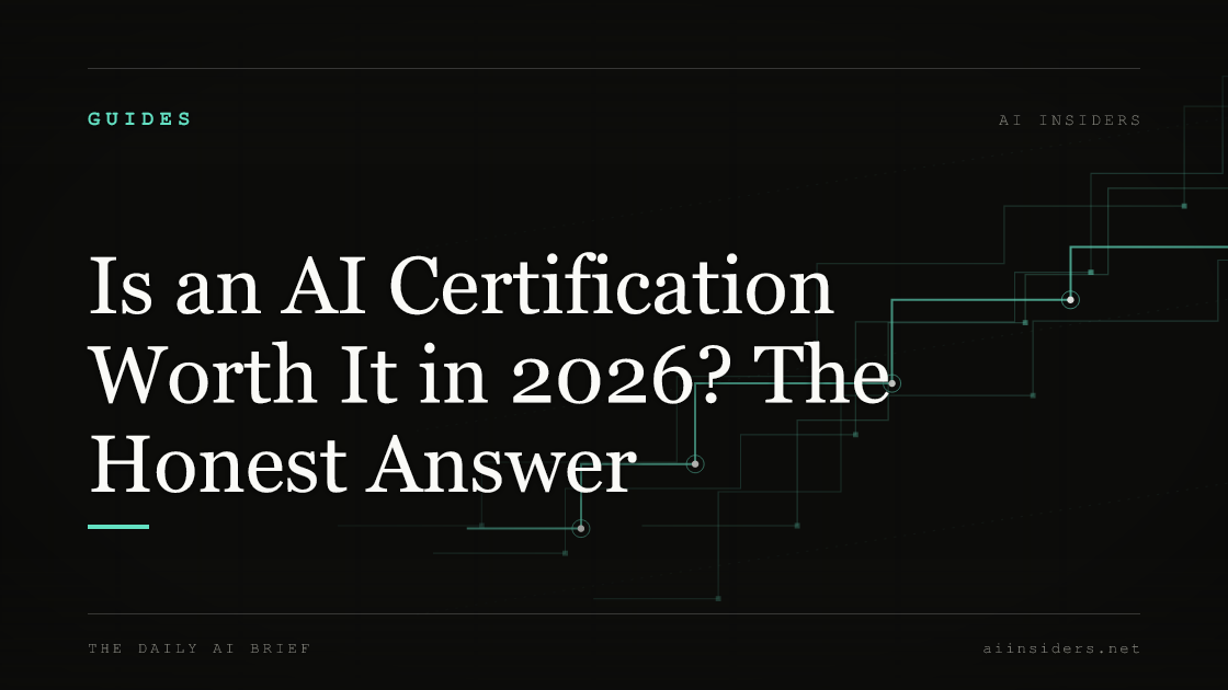 Is an AI Certification Worth It in 2026? The Honest Answer — featured image for AI Insiders