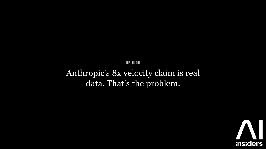 Anthropic's 8x velocity claim is real data. That's the problem. — featured image for AI Insiders