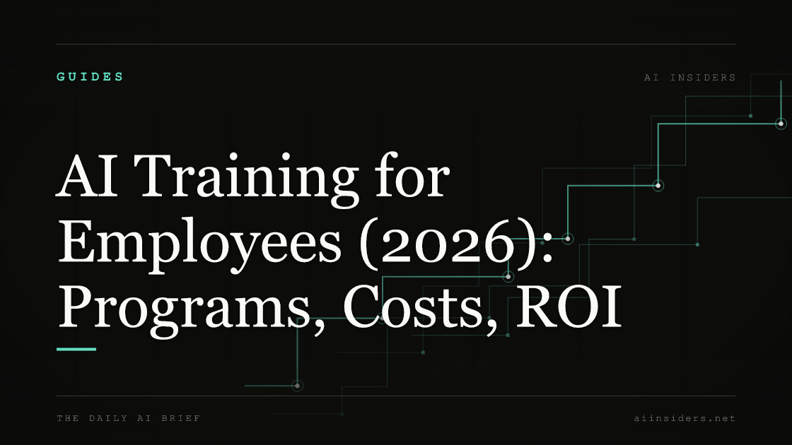 AI Training for Employees (2026): Programs, Costs, ROI — featured image for AI Insiders