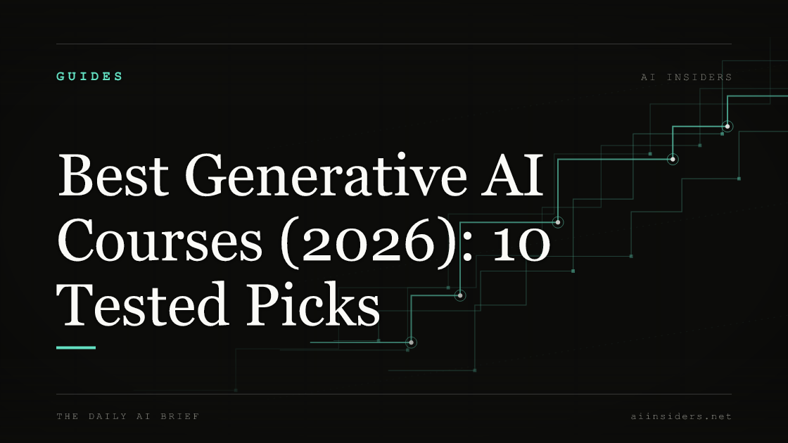 Best Generative AI Courses (2026): 10 Tested Picks — featured image for AI Insiders