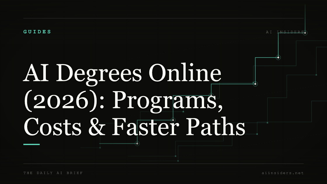AI Degrees Online (2026): Programs, Costs & Faster Paths — featured image for AI Insiders