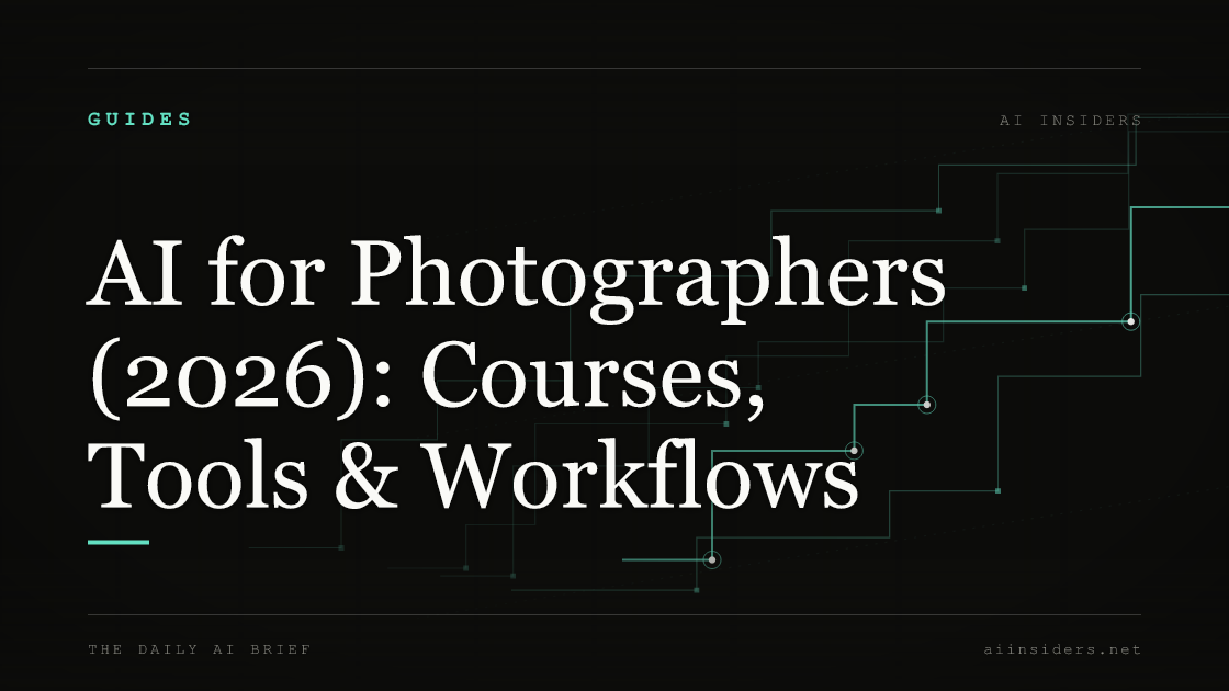 AI for Photographers (2026): Courses, Tools & Workflows — featured image for AI Insiders