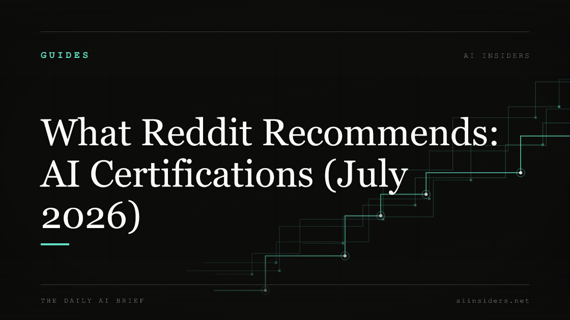 What Reddit Recommends: AI Certifications (July 2026) — featured image for AI Insiders