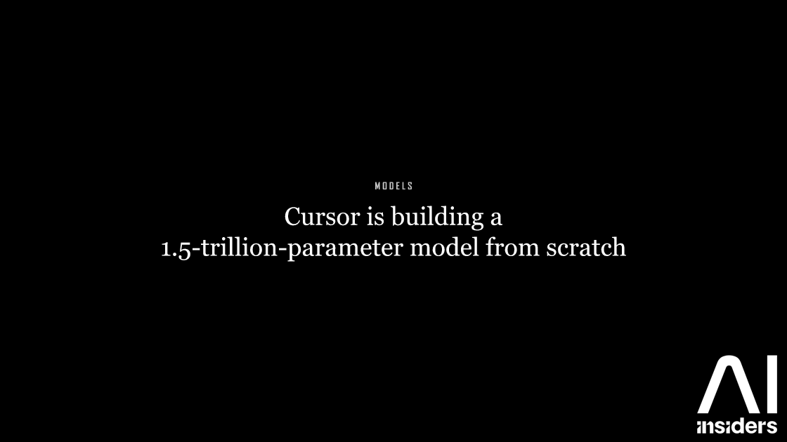 Cursor is building a 1.5-trillion-parameter model from scratch — featured image for AI Insiders