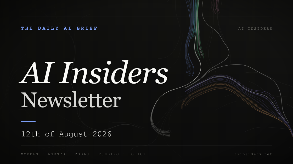 AI Insiders Newsletter cover for the issue dated 12 Aug 2026