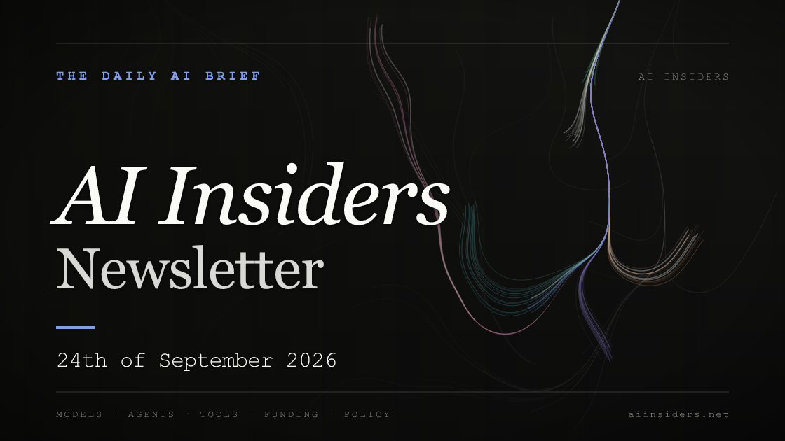AI Insiders Newsletter cover for the issue dated 24 Sep 2026