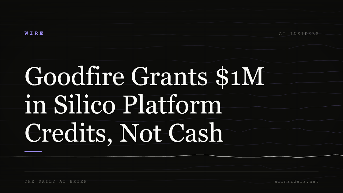 Goodfire Grants $1M in Silico Platform Credits, Not Cash, featured image for AI Insiders