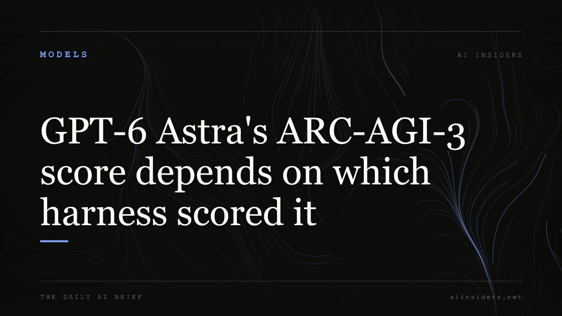GPT-6 Astra's ARC-AGI-3 score depends on which harness scored it, featured image for AI Insiders