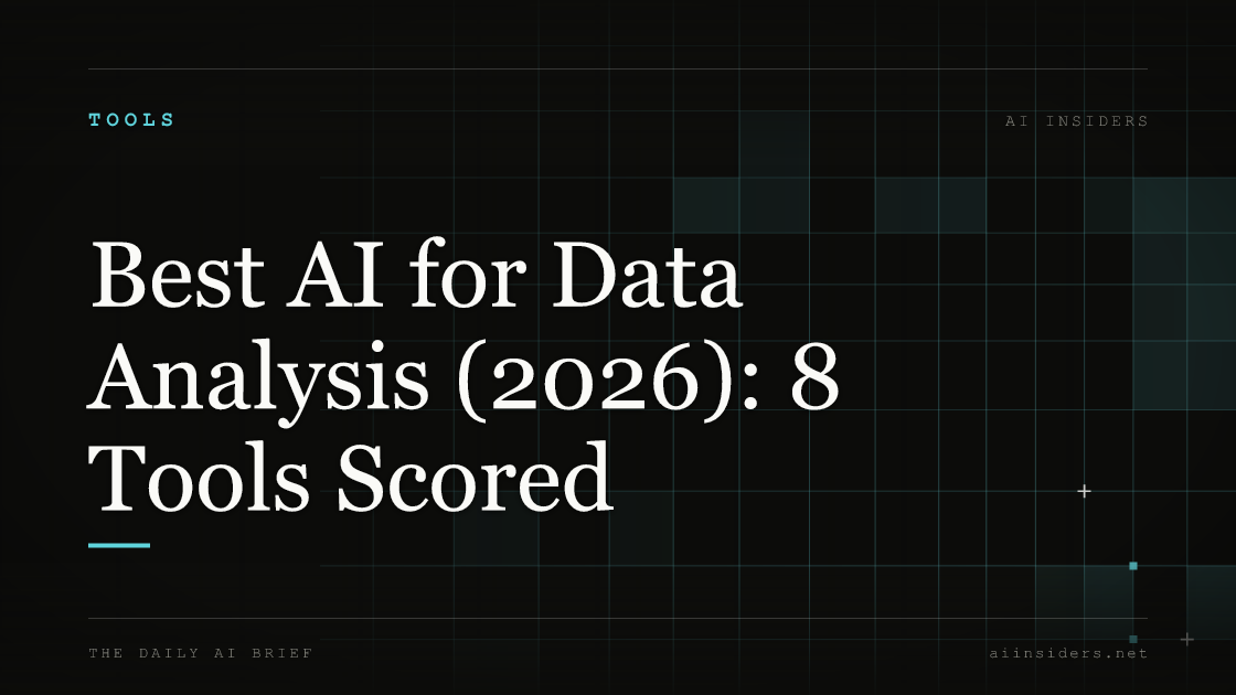 Best AI for Data Analysis (2026): 8 Tools Scored — featured image for AI Insiders