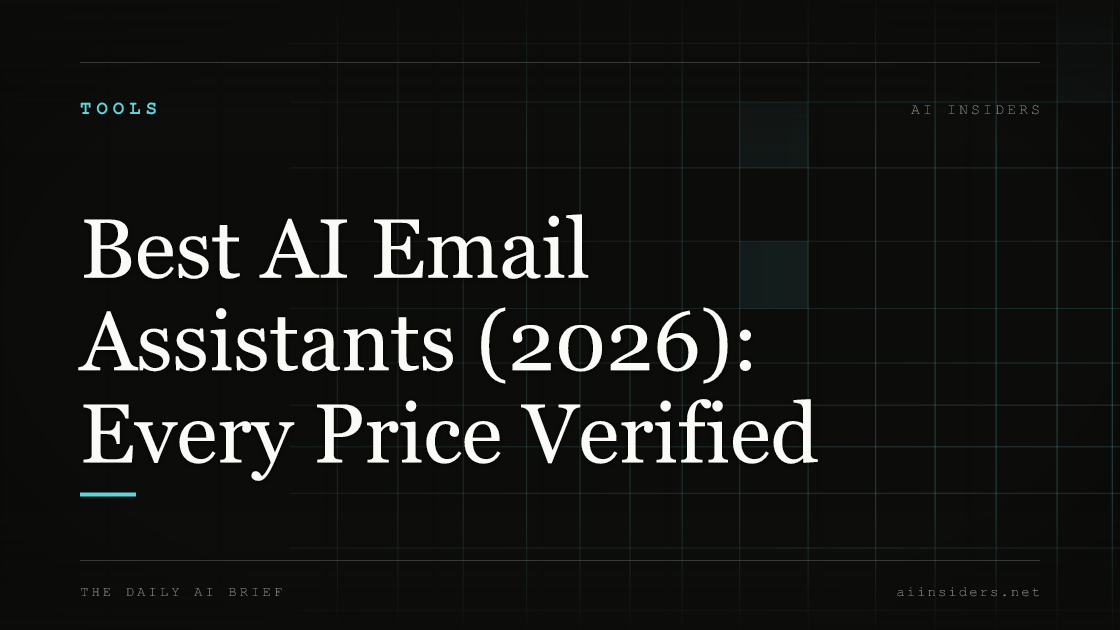 Best AI Email Assistants (2026): Every Price Verified — featured image for AI Insiders