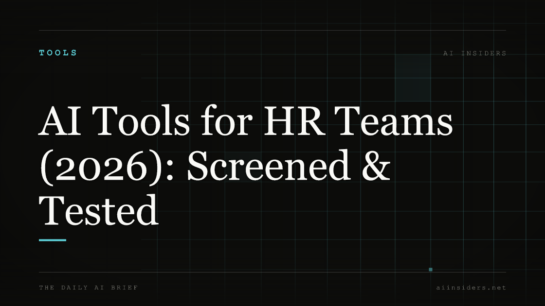 AI Tools for HR Teams (2026): Screened & Tested — featured image for AI Insiders