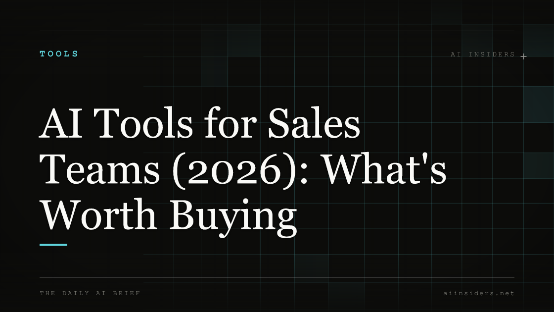 AI Tools for Sales Teams (2026): What's Worth Buying — featured image for AI Insiders