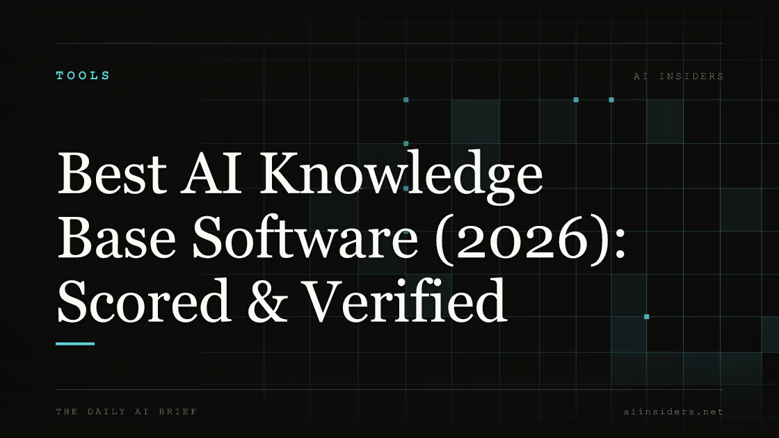 Best AI Knowledge Base Software (2026): Scored & Verified — featured image for AI Insiders