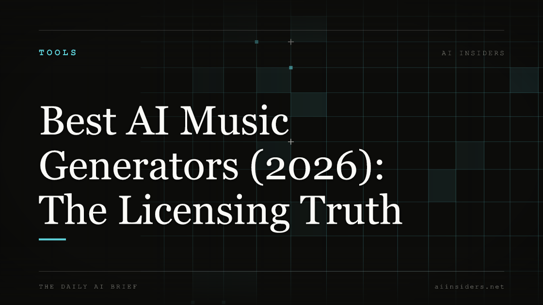 Best AI Music Generators (2026): The Licensing Truth — featured image for AI Insiders
