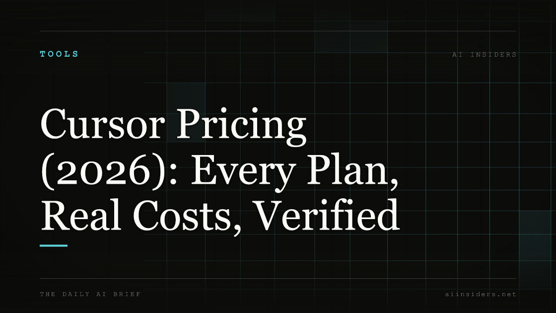 Cursor Pricing (2026): Every Plan, Real Costs, Verified — featured image for AI Insiders
