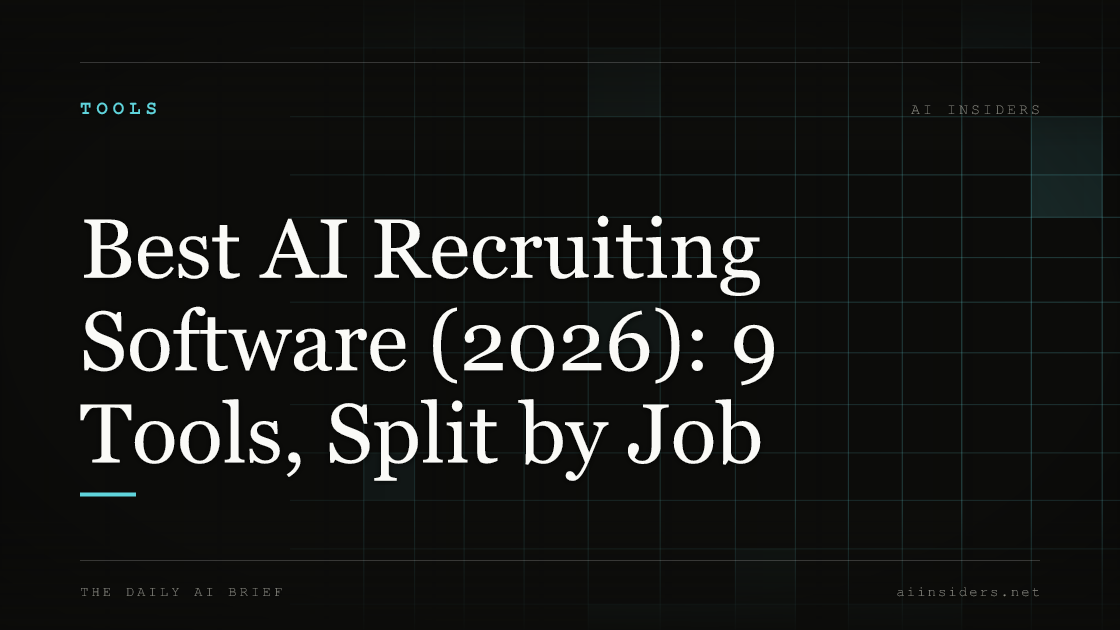 Best AI Recruiting Software (2026): 9 Tools, Split by Job — featured image for AI Insiders