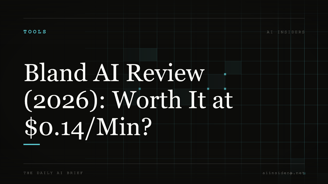 Bland AI Review (2026): Worth It at $0.14/Min? — featured image for AI Insiders