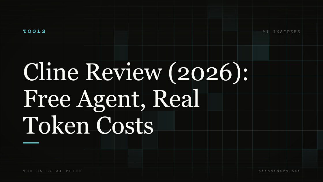 Cline Review (2026): Free Agent, Real Token Costs — featured image for AI Insiders