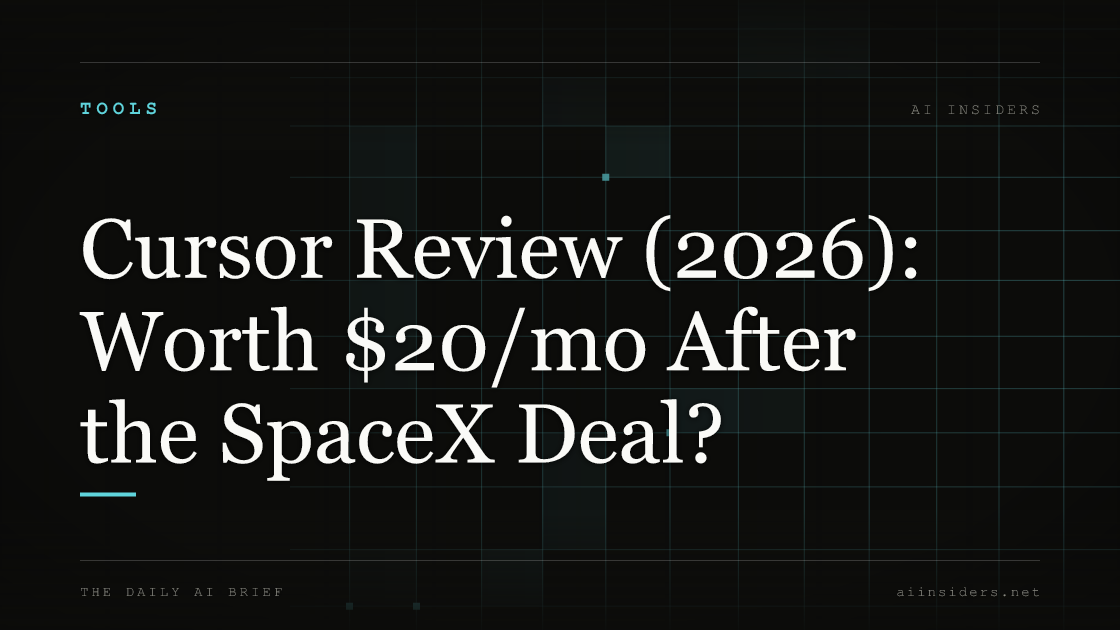 Cursor Review (2026): Worth $20/mo After the SpaceX Deal? — featured image for AI Insiders