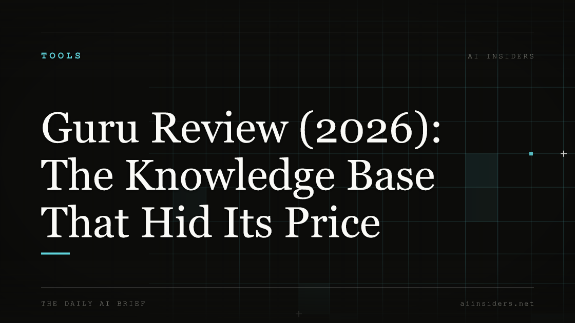 Guru Review (2026): The Knowledge Base That Hid Its Price — featured image for AI Insiders