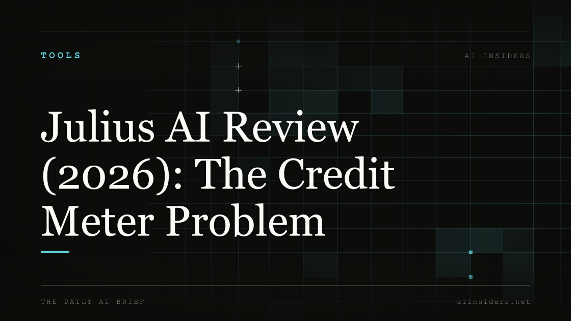 Julius AI Review (2026): The Credit Meter Problem — featured image for AI Insiders