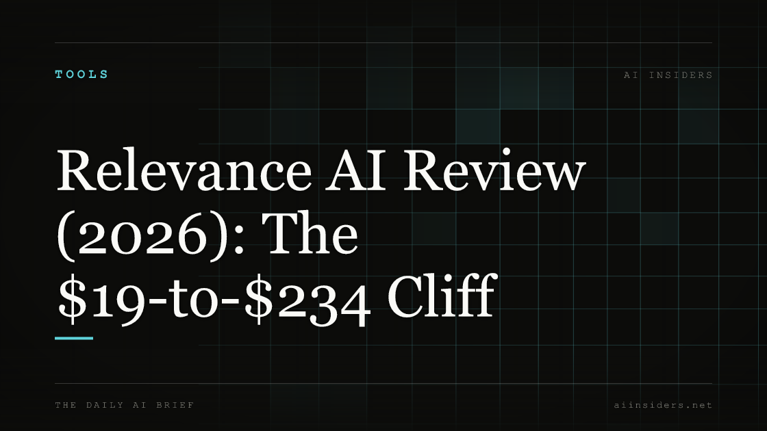 Relevance AI Review (2026): The $19-to-$234 Cliff — featured image for AI Insiders