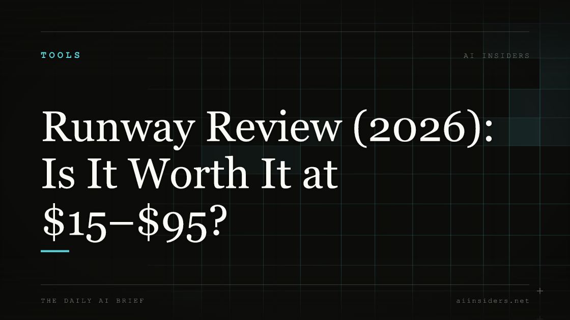 Runway Review (2026): Is It Worth It at $15–$95? — featured image for AI Insiders