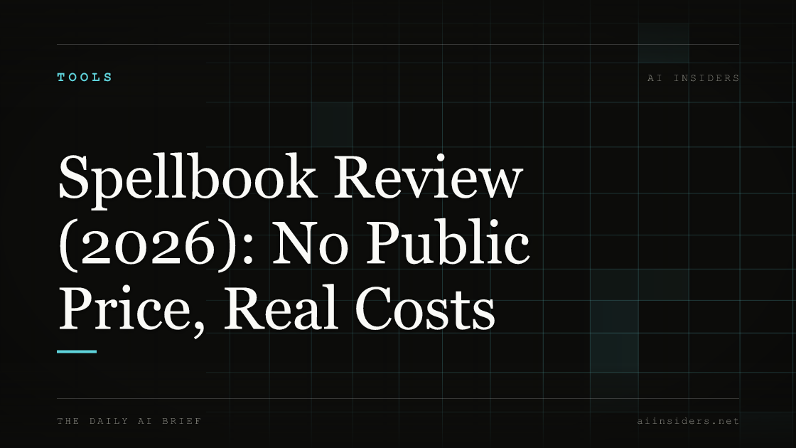 Spellbook Review (2026): No Public Price, Real Costs — featured image for AI Insiders