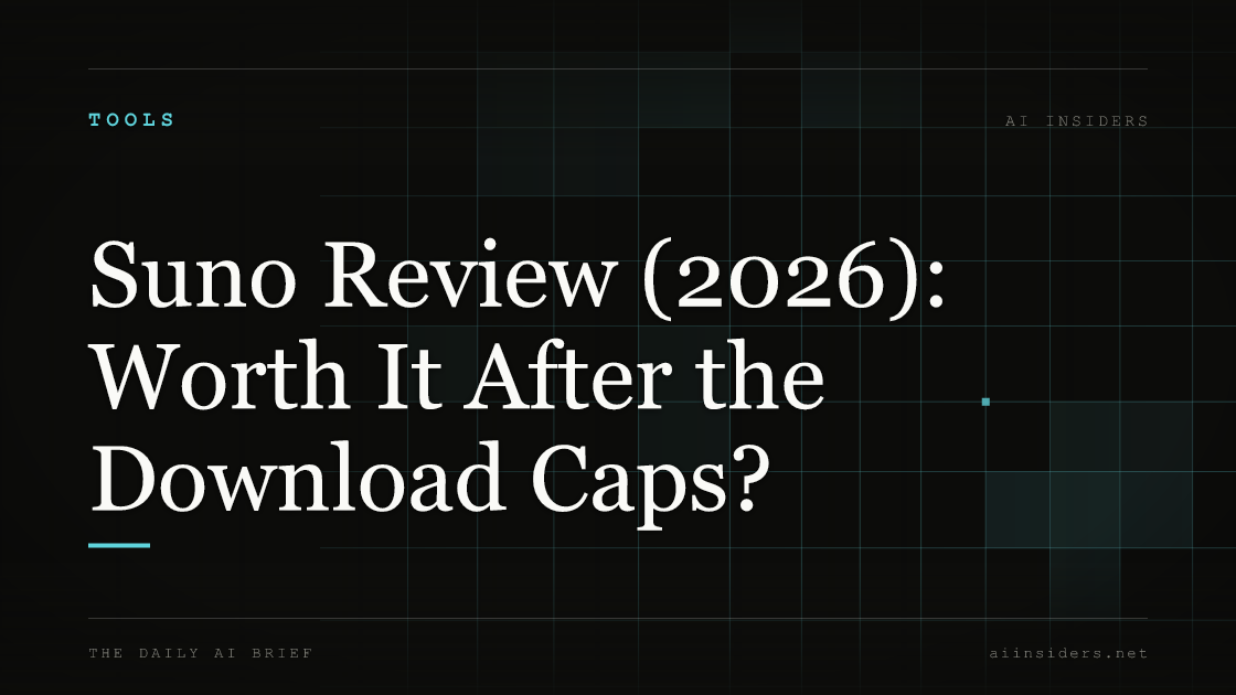 Suno Review (2026): Worth It After the Download Caps? — featured image for AI Insiders