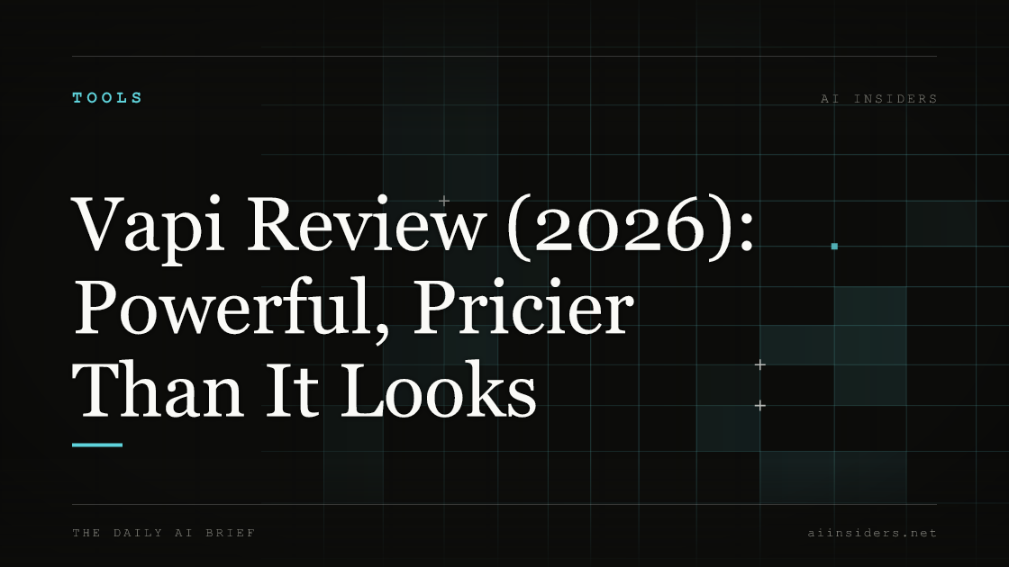 Vapi Review (2026): Powerful, Pricier Than It Looks — featured image for AI Insiders