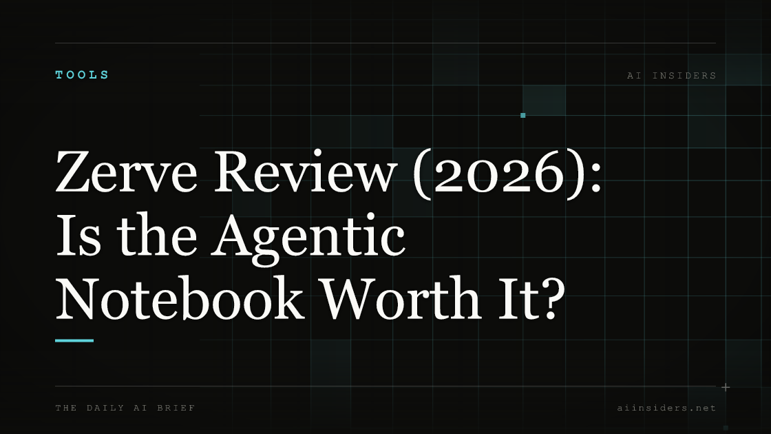 Zerve Review (2026): Is the Agentic Notebook Worth It? — featured image for AI Insiders