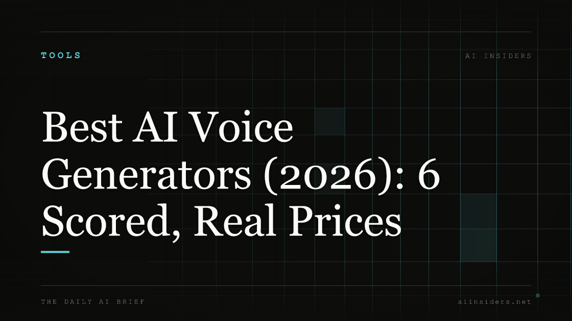 Best AI Voice Generators (2026): 6 Scored, Real Prices — featured image for AI Insiders