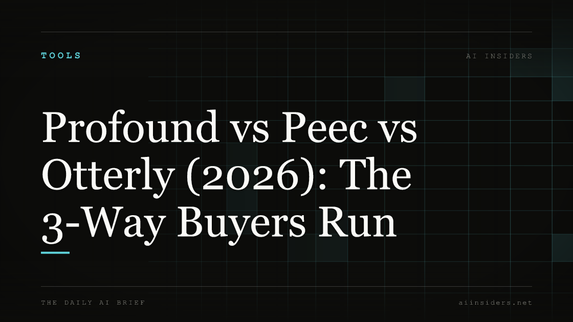Profound vs Peec vs Otterly (2026): The 3-Way Buyers Run — featured image for AI Insiders