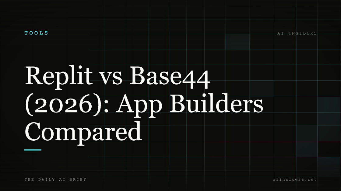 Replit vs Base44 (2026): App Builders Compared — featured image for AI Insiders