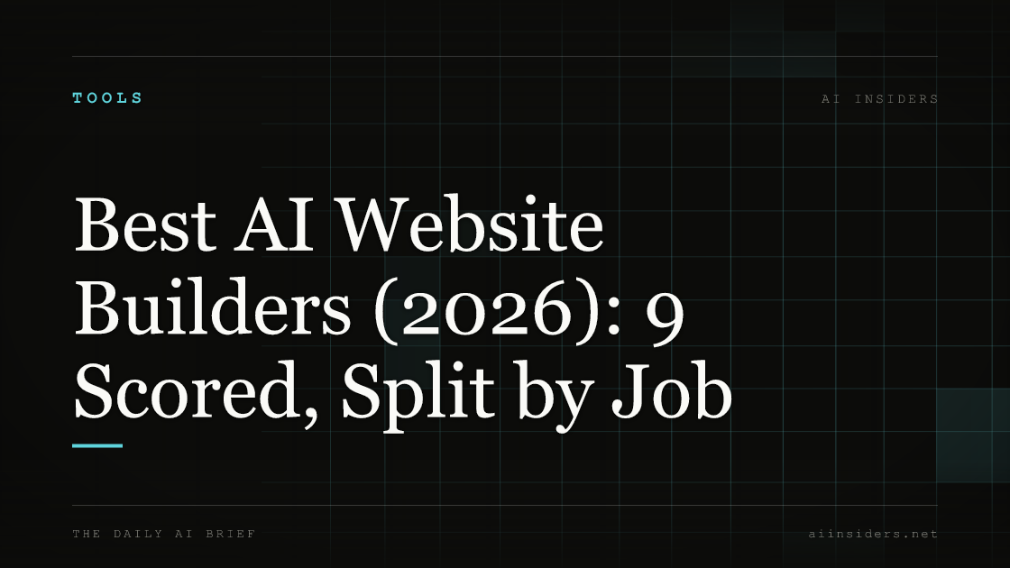 Best AI Website Builders (2026): 9 Scored, Split by Job — featured image for AI Insiders